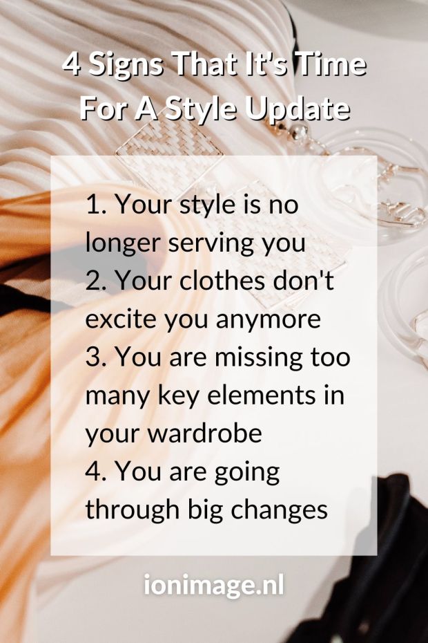 4 Signs That It's Time For A Style Update Pinterest graphic