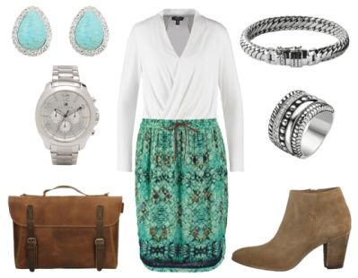 2. How To Wear Green To Work: Green + Fresh White