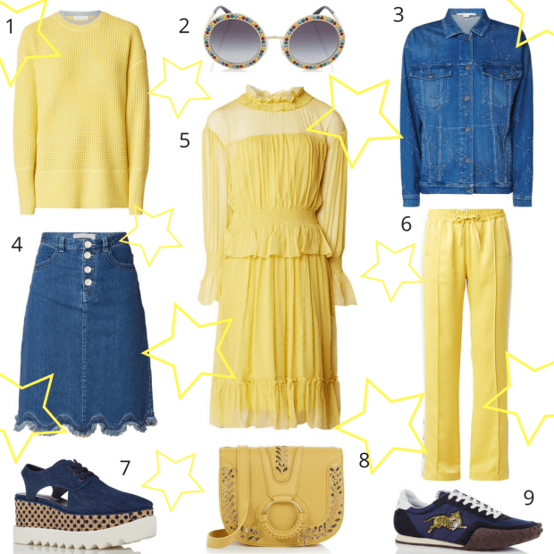 Yellow and denim spring looks selected by personal stylist and shopper Jenni of I on Image