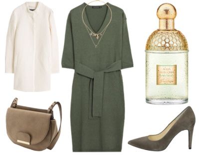 How To Wear1. How To Wear Green To Work: Green + Elegant Cream