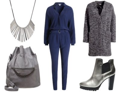 2. How To Wear Navy To Work: Navy + Cool Grey